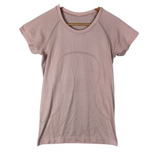 Lululemon Swiftly Tech Short Sleeve Top 8 Mauve Seamless Mesh Athletic